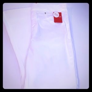 Spanx White Cropped Flare Jeans